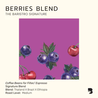 เมล็ดกาแฟ คั่วกลาง - Berries Blend The Baristro Signature