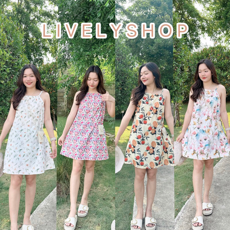 Minidress flower มินิเดรส เดรส สุดน่ารัก เที่ยวทะเล คาเฟ่ สดใสสุด มีหลายแบบให้เลือก