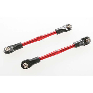 TRAXXAS  Turnbuckles, aluminum (red-anodized), toe links, 59mm (2) 3139X