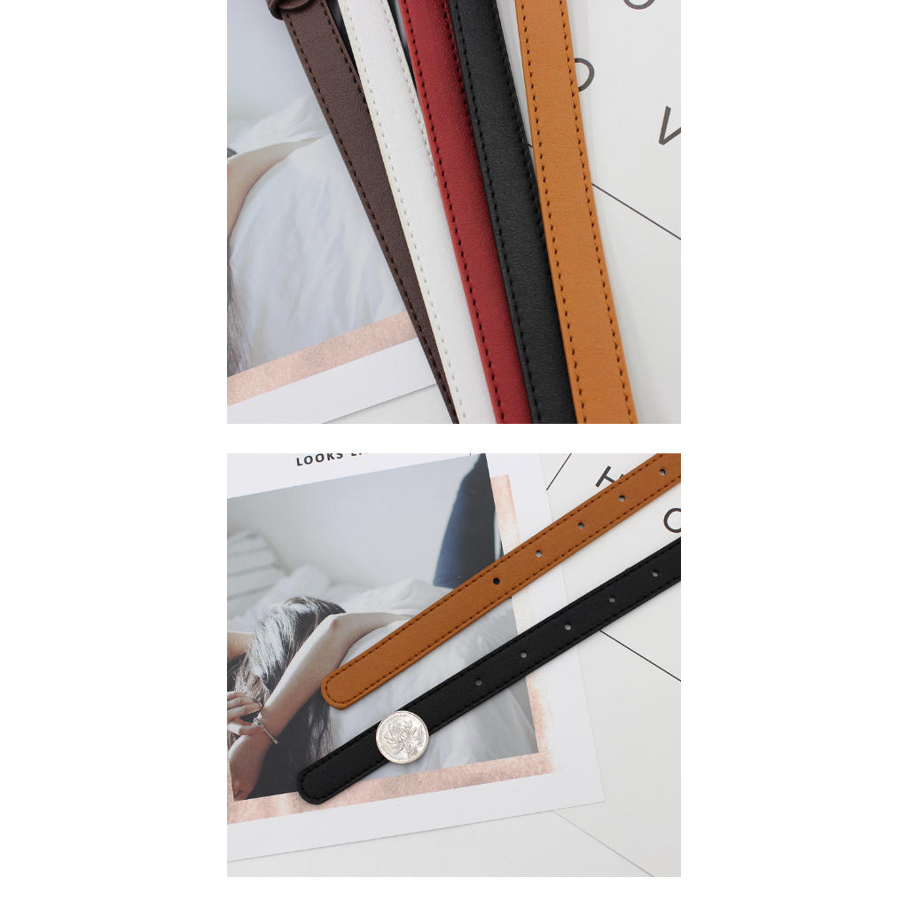 พร้อมส่งจ้า  เข็มขัดสตรี เข็มขัดผู้หญิง หนัง PU ใสเก๋ๆ เท่ห์ๆ เพิ่มความสวยโดดเด่นให้ชุดของสาว ๆ