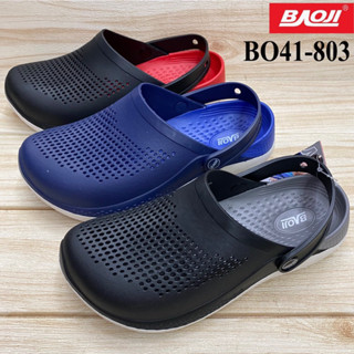 Baoji BO41-  803 รองเท้าหัวโต (41-45) สีดำแดง/กรม/ดำเทา