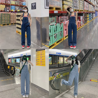 Many Jeans Overalls เอี๊ยมกางเกงยีนส์ขายาวสียีนส์ฟ้าพร้อมส่ง