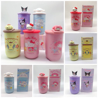 [พร้อมส่ง] แก้วเก็บความเย็น สแตนเลส เก็บอุณหภูมิร้อนเย็น Sanrio คิตตี้ มายเม คุโรมิ ชินนาม่อนโรล  ขนาด 380มล.