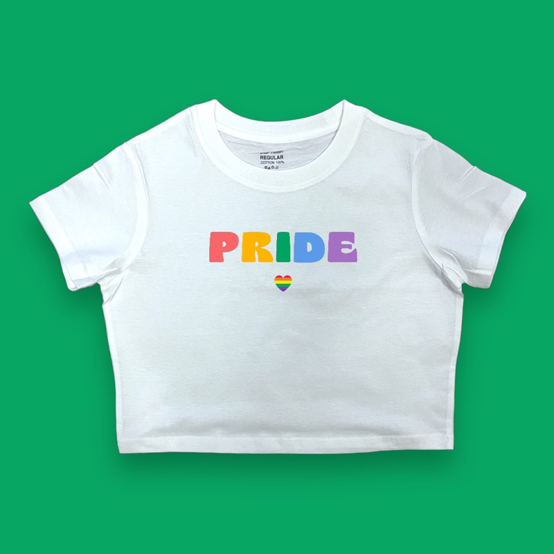 เสื้อยืด crop pride month “pride mini” 🌈💖