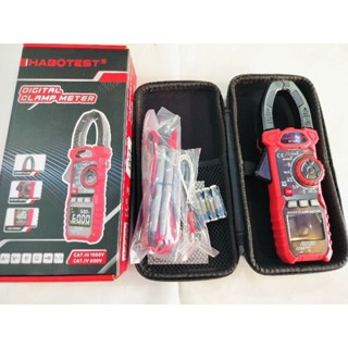 HABOTEST HT208D Digital Clamp Meter AC/DC True RMS มัลติมิเตอร์ดิจิตอลแบบแคมป์มิเตอร์ แบบออโต้รุ่น TH208D