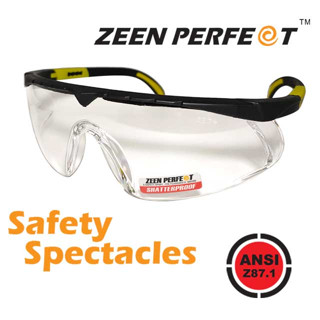 แว่นตา Safety Zeen Perfect รุ่น 92087 มาตราฐาน ANSI Z87.1 ขาปรับระดับได้ กรอบไนล่อนยืดหยุ่นได้ น้ำหนักเบาป้องกันรอยขีดข่