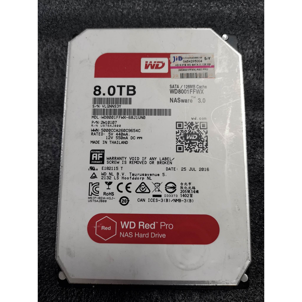 HDD WD RED (Nas) 8 TB - มือสอง