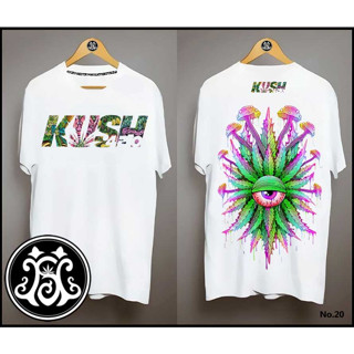 Kush เสื้อยืดผ้าฝ้ายพิมพ์ด้านบน