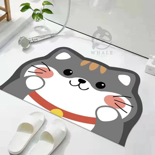 พรมเช็ดเท้า พรมปูพื้น ลายการ์ตูนน่ารัก ตกแต่งบ้าน ห้องนั่งเล่น ห้องครัว ซับน้ำได้ดี ด้านล่างเป็นยางกันลื่น ขนาด 40*60ซม