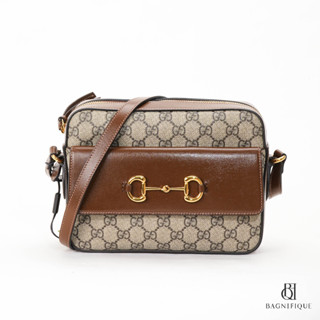 GUCCI HORSEBIT 1995 CAMERA SMALL BROWN GG SUPREME MONOGRAM GHW