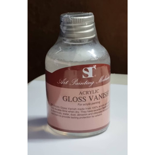 น้ำยาเคลือบเงาภาพ เอสที ST Acrylic gloss varnish 100 ml.