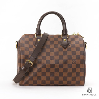 LV SPEEDY BAND 25 BROWN DAMIER CANVAS GHW