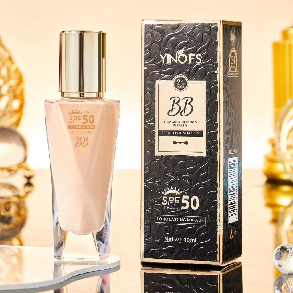 YINOFS NO.2233 บีบีครีมรองพื้นกันน้ำสุดพลัง ปริมาณ30ML กันแดดกันน้ำกันเหงื่อ