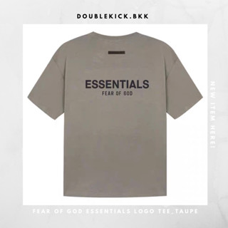 FEAR OF GOD ESSENTIALS LOGO TEE_TAUPE