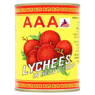 AAA Lychees in syrup ลิ้นจี่กระป๋อง [กระป๋องขนาด 565 กรัม]