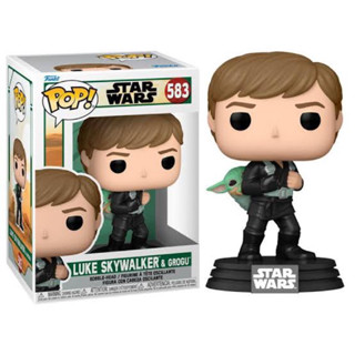 Funko Pop Luke Skywalker &amp; Grogu 583 of Star Wars.