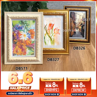 กรอบรูปลายทอง ขนาดภาพ 3x4" , 3.5x5" ,4x6”,5x7”,6x8”,A5 , 7x9" , B5 ราคาโรงงานพร้อมกระจกใส ขาตั้ง หูแขวนผนัง