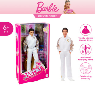[BBTM]  Barbie The Movie Ken Doll ตุ๊กตา เคน สวมชุดวอร์มสีขาว HPK04