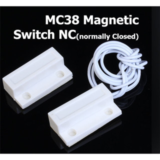 Magnetic Door N.O. ( ปกติเปิด )contact Window Sensor MC-38 Magnetic Switch สวิตช์แม่เหล็ก ติดประตู สีขาว