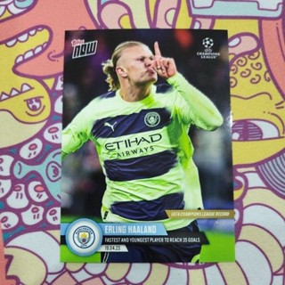 Topps NOW 2022/23 Erling Haaland 102 เนื่องในโอกาสที่ยิงครบ 35 ลูกไวที่สุด ด้วยอายุน้อยที่สุด ในประวัติของ UCL