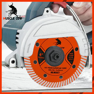 MUSCLE COW ใบตัดเพชร 4" หนา 1.2 mm. ใบตัด แผ่นตัด ใบเพชร แข็งแรง ทนทาน ตัดไว ตัดเนี้ยบ ตัดคอนกรีต ตัดหินอ่อน ตัดกระเบื้อ