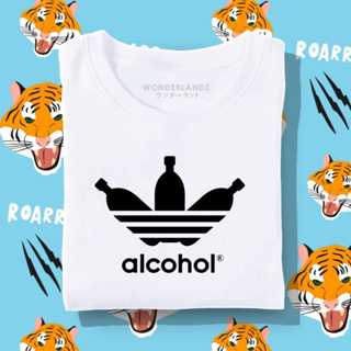 🔥 เสื้อยืด alcohol 100% ผ้านุ่ม สกรีนคมชัด มีครบไซส์ อก 22-56 ( ใส่ได้ทั้งครอบครัว )