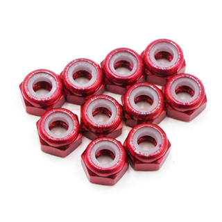 Yeah racing 3MM ALUMINIUM LOCK NUT RED 10PCS YA-0566RD