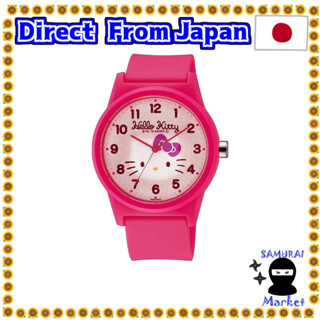 【Direct From Japan】 [Citizen Q &amp; Q] Watch Analog Hello Kitty Waterproof Urethane Belt HK30-005 Ladies Pink