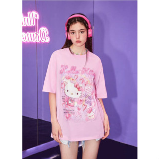 UNIFREE x Hello Kitty เสื้อยืดทรงหลวม Y2K คิตตี้