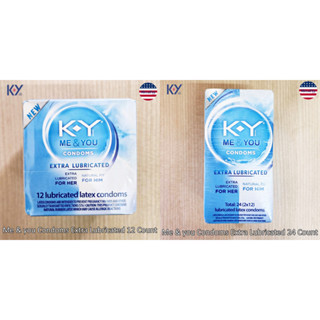 46% Sale!!! EXP: 04/2023 K-Y® Me &amp; you Condoms Extra Lubricated เค-วาย ถุงยางอนามัยลาเท็กซ์บางพิเศษ