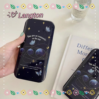 🌈Langton🌸ผีเสื้อ ดาว เส้นขอบโปร่งใส iphone 11 14 pro max ท้องฟ้าเต็มไปด้วยดวงดาว case for iPhone 12 13