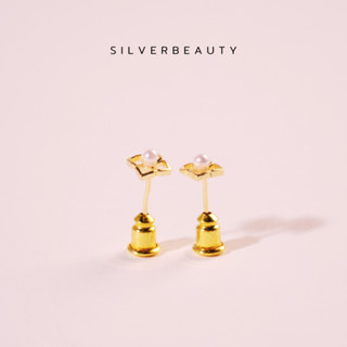 โค้ด SILV45 ลด45.-  Silver beautyต่างหูดอกไม้มุกจิ๋วแฟชั่นE07503