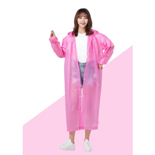 ID888 กันน้ำ เสื้อกันฝนแบบหนา  สําหรับผู้ใหญ่ สีสดสดใส (คละสี)