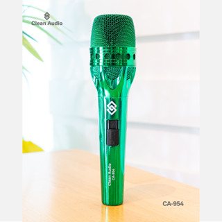 CLEAN AUDIO : CA-954 EMERALD-GREEN DYNAMIC CARDIOID MICROPHONE