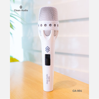 CLEAN AUDIO : CA-954 WHITE DYNAMIC CARDIOID MICROPHONE