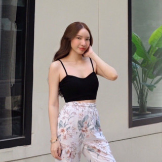 Inglurella - Bbia crop top ผ้ายืดร่อง เสื้อสายเดี่ยว เสื้อเกาะอก เสื้อครอป เสื้อกล้าม