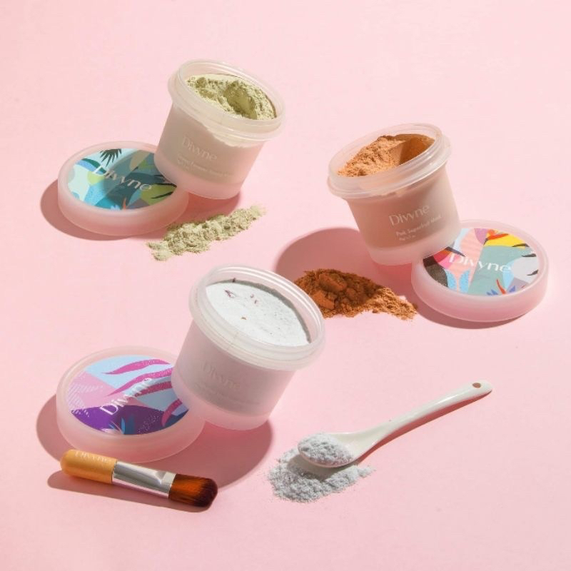 เซ็ต Divyne Mask (Pink, Green, HydroGlow) ขนาดจริง ราคาส่งต่อ ใช้ไปนิดเดียวค่ะ