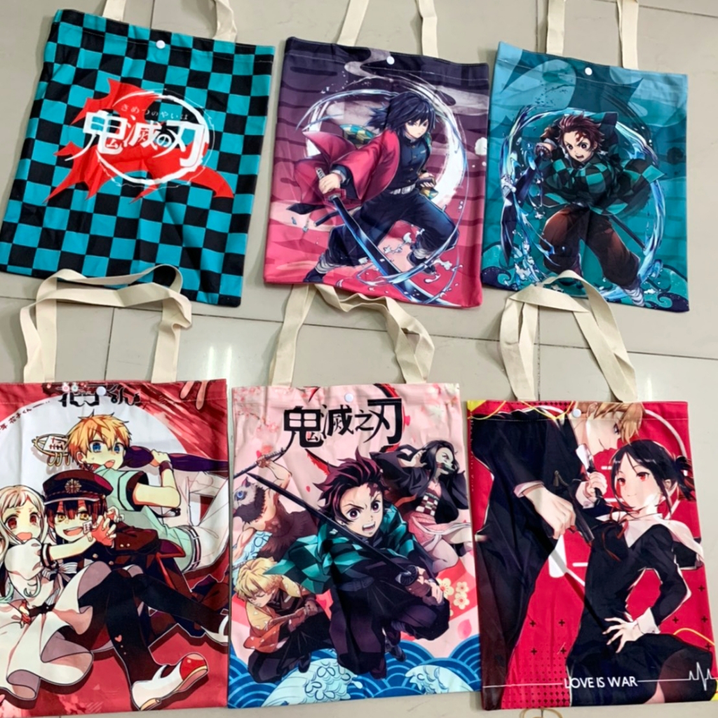 พร้อมส่ง กระเป๋าผ้าลายอนิเมะ มหาเวทย์ผนึกมาร Re:Zero ถุงผ้า Tote Bag