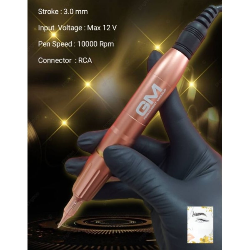 GM เครื่องโอรส (เครื่องฮอค) สำหรับงานออมเบร Hairstroke เครื่องสักคิ้ว เครื่องสักปาก สไลด์ อุปกรณ์สักคิ้ว