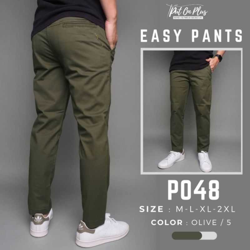 LikeShopME- กางเกงผ้าเนื้อชิโน่ รุ่นp048 ทรงกระบอกเล็ก 9ส่วน  ผ้ายืด Cotton Spandex ผ้านุ่มx2ที่สำคัญไม่ต้องรีดคะ - รูปที่ 5