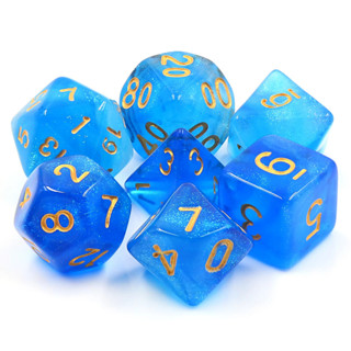 Oceanic Prism Dice Set of 7 | ลูกเต๋า Dice For DnD D&amp;D MTG RPG TRPG เกมกระดาน บอร์ดเกม Game ไพ่ทาโรต์ Magic เมจิก