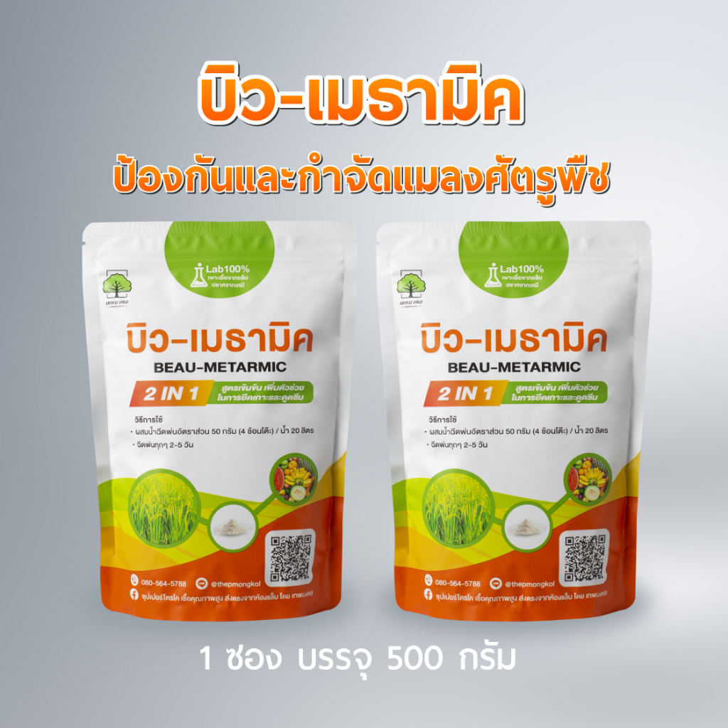 บิว-เมธามิค 2 ซอง สูตรพรีเมี่ยมเข้มข้น ชนิดผง 500 กรัม
