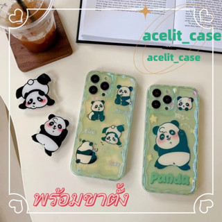 ❤️ส่งของขวัญ❤️ เคสไอโฟน 11 12 13 14 Pro Max การ์ตูน ความนิยม หมีแพนด้า ฤดูร้อน สไตล์คู่รัก Case for iPhone สไตล์วรรณศิลป