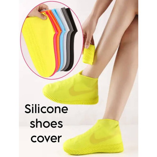 Silicone Shoes Cover ☔ซิลิโคนสวมรองเท้า ซิลิโคนคลุมรองเท้ากันลื่น อุปกรณ์เสริมรองเท้า รองเท้าบูทกันฝน กันเลอะ