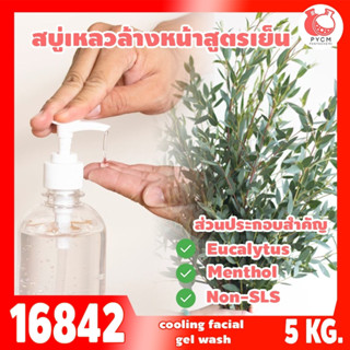 🍒16842 ชุดทำ สบู่เหลวอาบน้ำ ล้างมือ ล้างหน้า (ใส) NON-SLS -5kg ใส่น้ำมันยูคาลิปตัส และ สารเพิ่มความเย็น