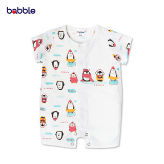 BABBLE จั้มสูทขาสั้น บอดี้สูทเด็ก อายุ 3 เดือน ถึง 2 ปี คอลเลคชั่น Cute Penguin (BDRL)