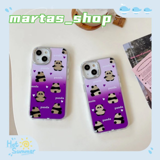 ❤️ส่งของขวัญ❤️ เคสไอโฟน 11 12 13 14 Pro Max ฤดูร้อน ความนิยม แฟชั่น การ์ตูน หมีแพนด้า Case for iPhone สาวน่ารักหัวใจ