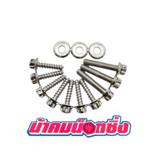 น้าคมน็อตซิ่ง ชุดน็อตกรอง Forza300เฟือง(ราคาต่อ1ชุด=13ตัว)