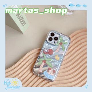 ❤️ส่งของขวัญ❤️ เคสไอโฟน 11 12 13 14 Pro Max กราฟฟิตี การ์ตูน มะพร้าว ฤดูร้อน มหาสมุทร Case for iPhone สาวน่ารักหัวใจ