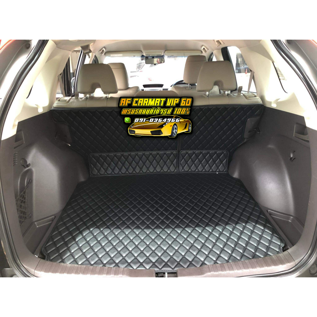 พรมรถยนต์ Honda CRV ปี 2012-2016 รุ่น G4/พรมหนัง 3 ชิ้นท้าย/พรม 6D VIP เข้ารูป
